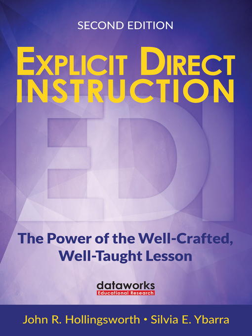 Title details for Explicit Direct Instruction (EDI) by John R. Hollingsworth - Available